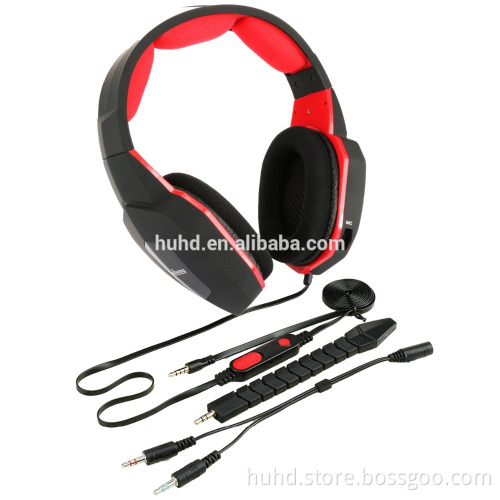 High Quality Stereo wired Gaming Headset with detachable microphone overhead